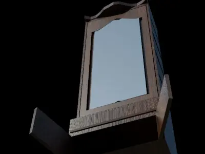 Classic olden days DRESSING TABLE  Low-poly 3D model