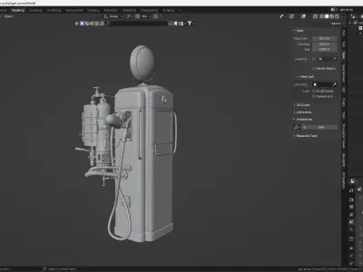 Texaco Gas pump 3D model