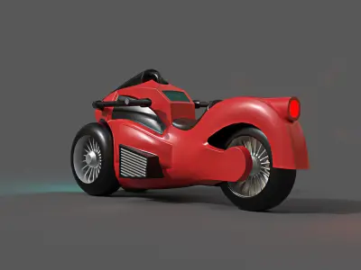 Sci-fi Bike Game Ready 3 3D model