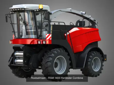 Combine Harvesters  3 in 1 3D Model Pack