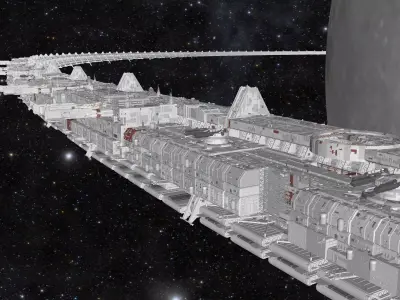 starship troopers lunar base 3D model