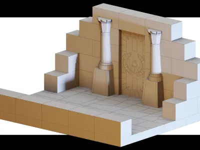 19 Egyptian Tombs- 3d Model 3D model