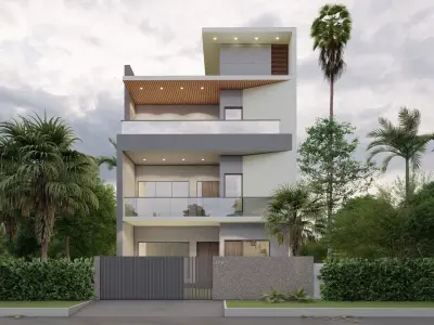 Excercise File for Bungalow House Design Sketchup Tutorial Free 3D model