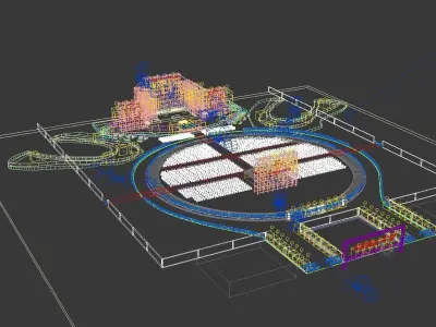 Concert party carnival stage 7 3D model