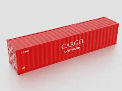 40ft Intermodal Container 3D model