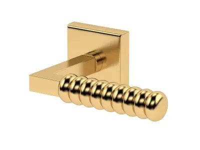 Rose Door Handle Brass 3D model