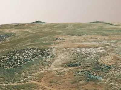 Landscape Terrain Surface Environment PBR 17 Low-poly 3D model