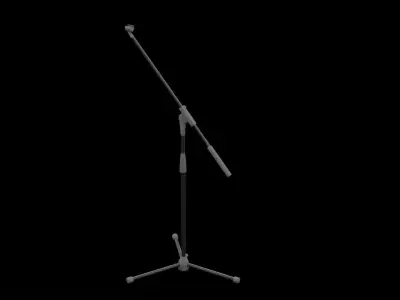 Microphone Stand Low-poly 3D model