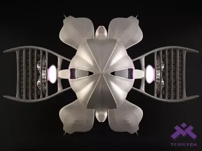 Alien Mothership with Fighters 3D model