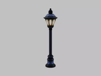 modern lamp post Free low-poly 3D model