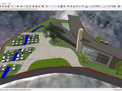 Sketchup Recreational and tourist complex 220 3D model