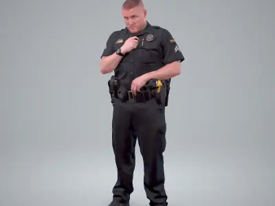 Policeman Talking to Ration CMan0208-HD2-O01P01-S 3D model