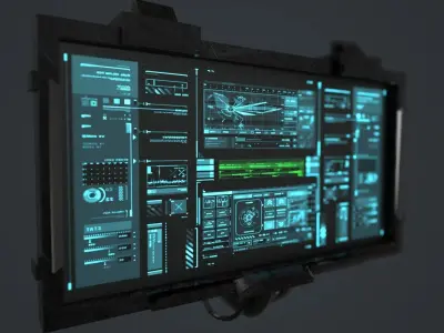 Sci-Fi Screen - television VideoGame Low-poly 3D model