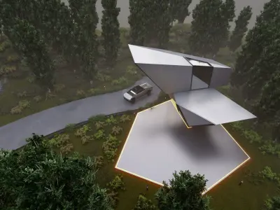 Cyber House  METAVERSE HOUSE DESIGN 3D model