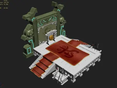 Game Gang Building - Martial Arts station 01 3D model