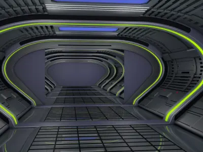 Sci Fi Corridor Interior 3D model