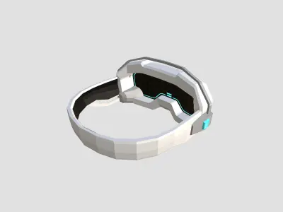 SciFi Glasses Low Poly A05 - Character Design Low-poly 3D model