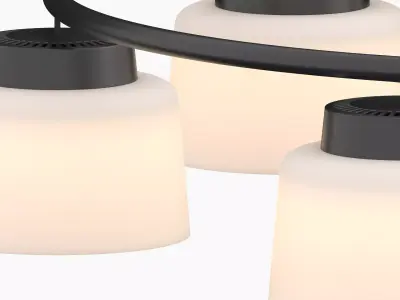 Devorm Straight Drum Ring Pendant Lights 3D model