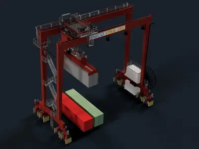 RTG CRANE FULL  3D model