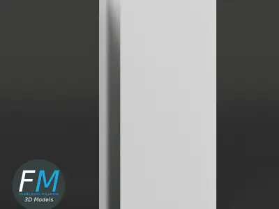 Trifold mockup half open 3D model