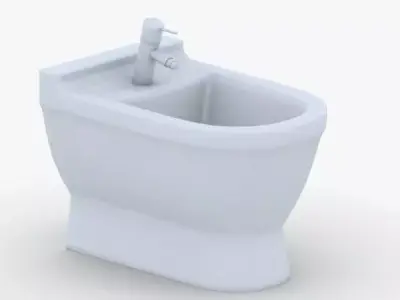 1551 - Toilet Low-poly 3D model