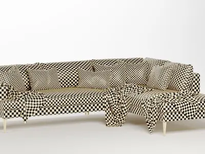 Andes Terminal Chaise Sectional sofa 3D model