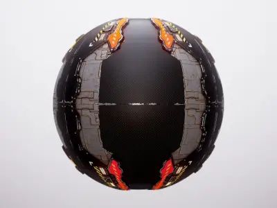 PBR Sci-Fi Spaceship Texture 53 Low-poly 3D model