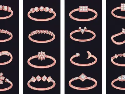 98 Light Wt 3dm  stl 1 render details model 3D Model Pack