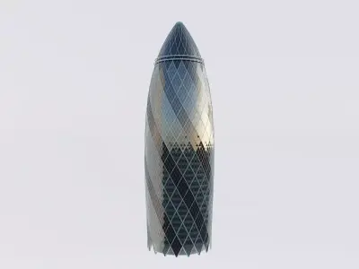 The Gherkin Skyscraper 3D model