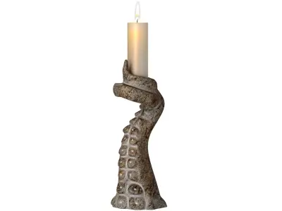 Stone candlestick in the Loft style form of an octopus tentacle 3D model