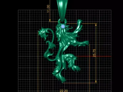 3D GOLD PENDANT  3D print model get