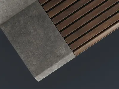Modern Outdoor Bench 32 PBR Game Ready Low-poly 3D model