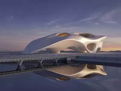 Futuristic building 35 3D model