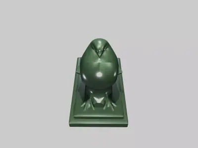 Ornamental Bird Statue - Game Ready 3D Model Low-poly 3D model