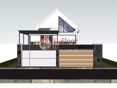 House 6x12m code 574 - Sketchup 3D model 3D model 3D model