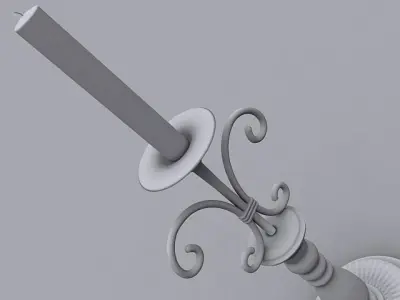 Iron Candle Holder 3D model