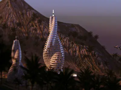 Sci-Fi  Futuristic city 3D model