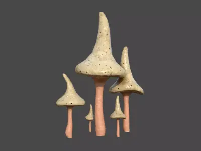 Fantasy Mushroom G11 Realistic - Scene Backdrop Design Low-poly 3D model