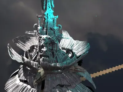 Skeletor sci fi satellite   3D model