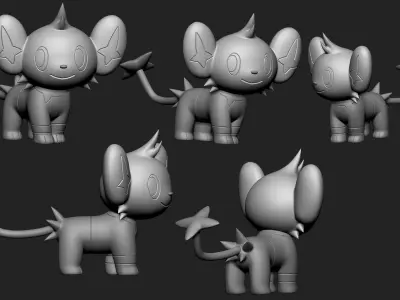 Pokemon - Shinx 3D print model