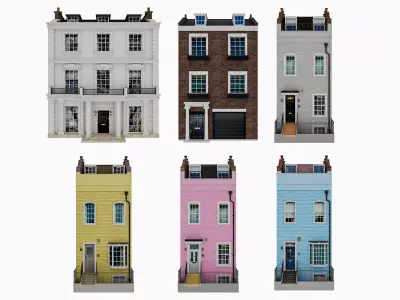 London houses 4 3D model