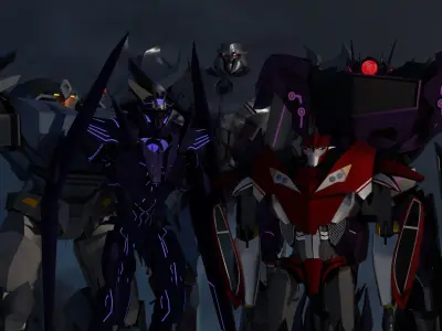 TFP Shockwave Blender 3D Model for Sale RIGGED and TEXTURED 3D model