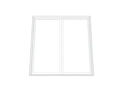 Modern architectural window horizontal slider 3D model