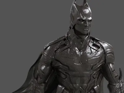 Batman 3D model statue of in warehouse 3D model