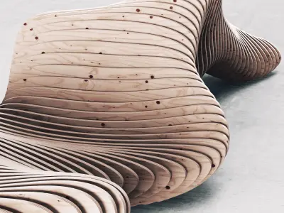 Parametric bench n5 3D model