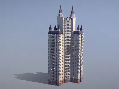 MSK Building 55 Low-poly 3D model