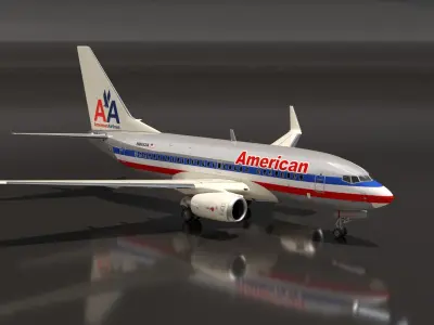  American Airlines Boeing 737-600 with Interior 