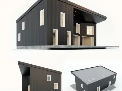 Villa house 7 Low-poly 3D model