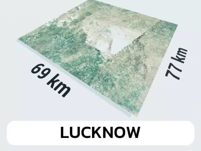 Lucknow India City Landscape 3D Model 3D model