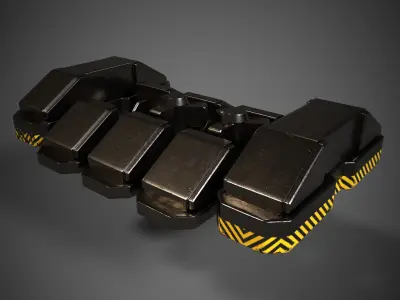 Sience fiction kitbash models 3D model